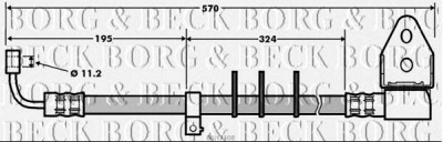 BORG & BECK bbh7408 -  Тормозной шланг